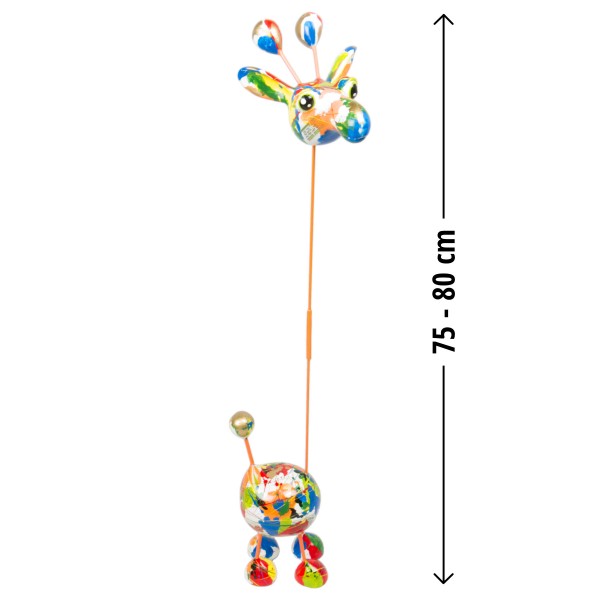 Crazy Giraffe medium 80x23cm Decoupage Color H