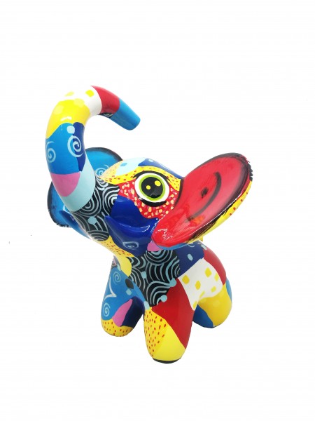 Elephant Ollie medium 20x18cm Patchwork Color A
