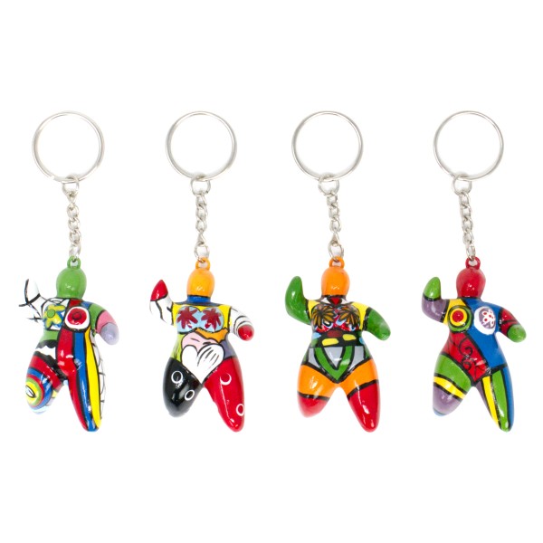 Dolly Keychains 8x4cm 4 Colors Set of 24