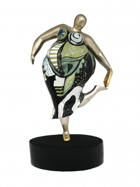 Lady with shoe large 33x16cm green limited edition