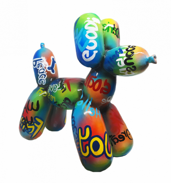 Balloon Dog large 40x50cm Graffiti Color D